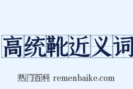 高统靴近义词是什么意思的图片